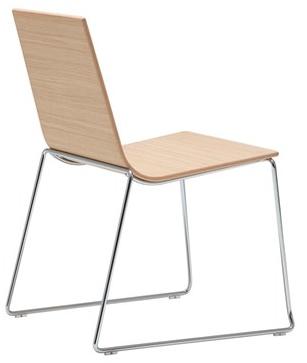 Andreu World Стул штабелируемый на санках из дуба Lineal Si0582 - Вид №12