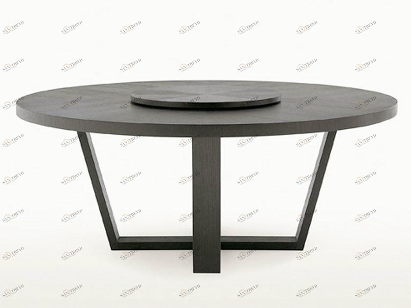 Maxalto Круглый деревянный стол с ленивой сьюзан Xilos sun-id-1379136