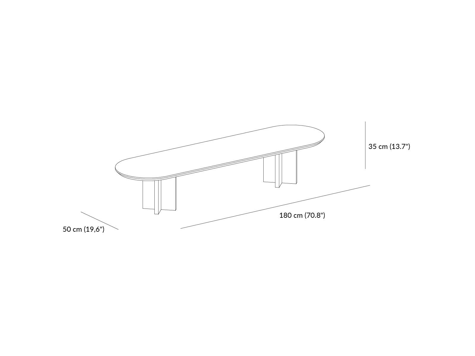 Овальный журнальный столик из травертина Lando TIVOLI ARCH-00042914 - Вид №3