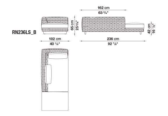 Диван с шезлонгом B&B Italia Outdoor Ray ARCH-00082601 - Вид №5