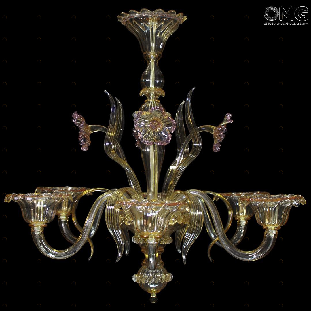 1308 ORIGINALMURANOGLASS Люстра Ка Биондетти - Венецианская Коллекция - муранское стекло OMG  см 