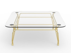 Хрустальный квадратный журнальный столик