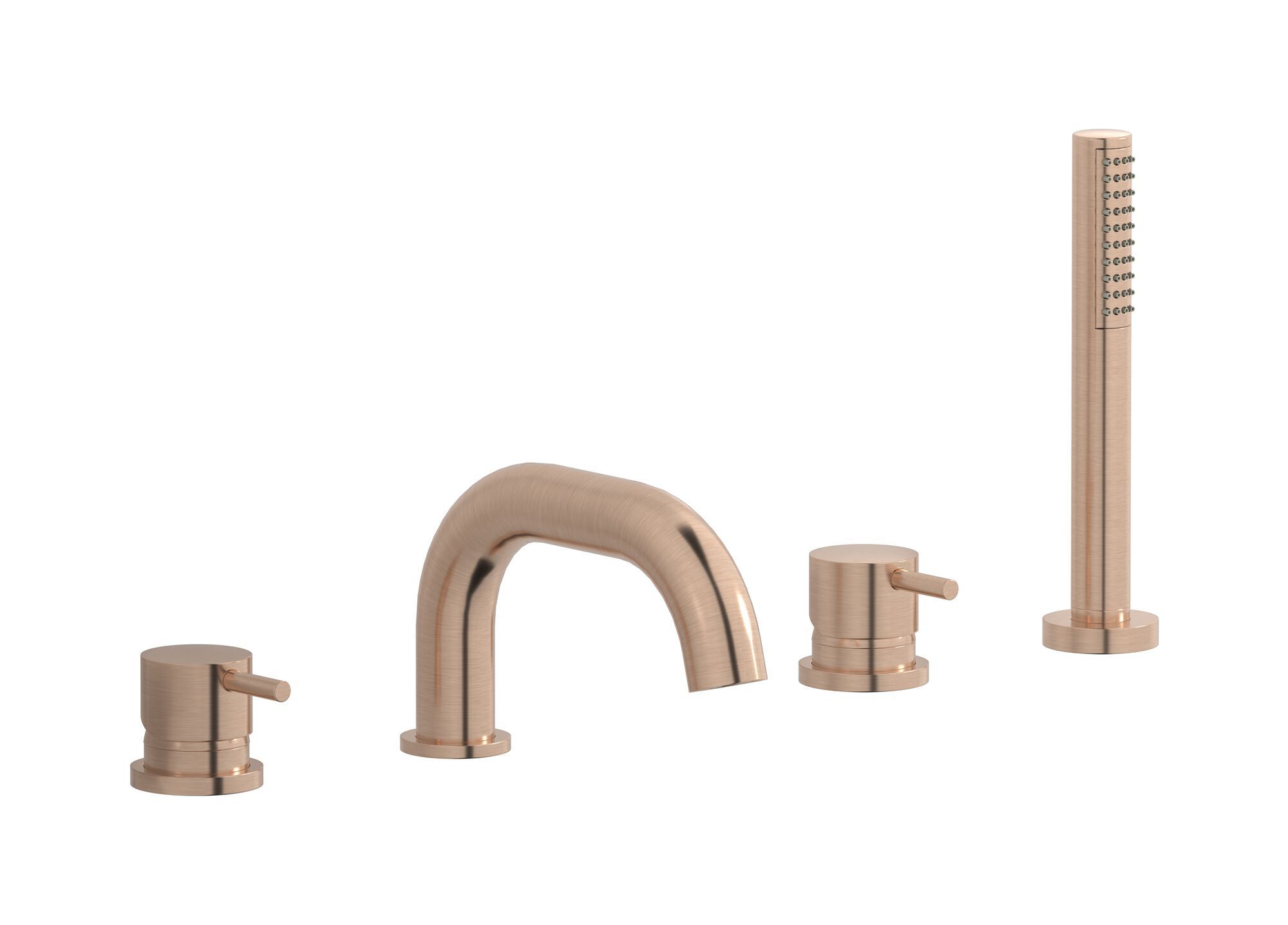 Однорычажный смеситель для ванны с 4 отверстиями и ручным душем IB Milano Torino ARCH-00055008 - Вид №10