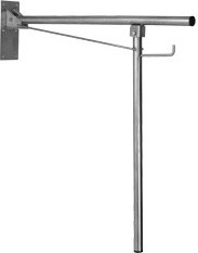 BGA0820CS Вертикальный поворотный поручень с опорой на пол с матовым покрытием mediclinics 