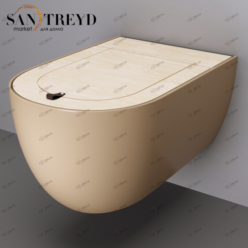 THV00141 Подвесной унитаз настенный Коричневый ArtCeram TheOne Италия