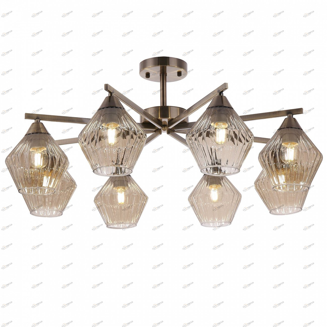 Люстра подвесная бронзовая с 8 плафонами Anika FR5048PL-08BZ FREYA ДИЗАЙНЕРСКИЕ, MODERN 00-3956384 Бронза 