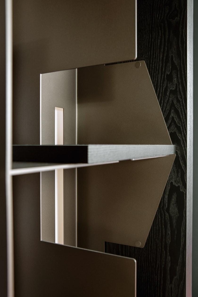 Cantori Отдельностоящий модульный книжный шкаф из алюминия и дерева sun-id-1467415 - Вид №3