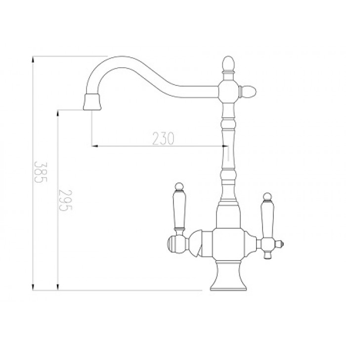 Zorg ZR 336 YF-22 NA Смеситель для кухни Zorg 305х230  - Вид №2