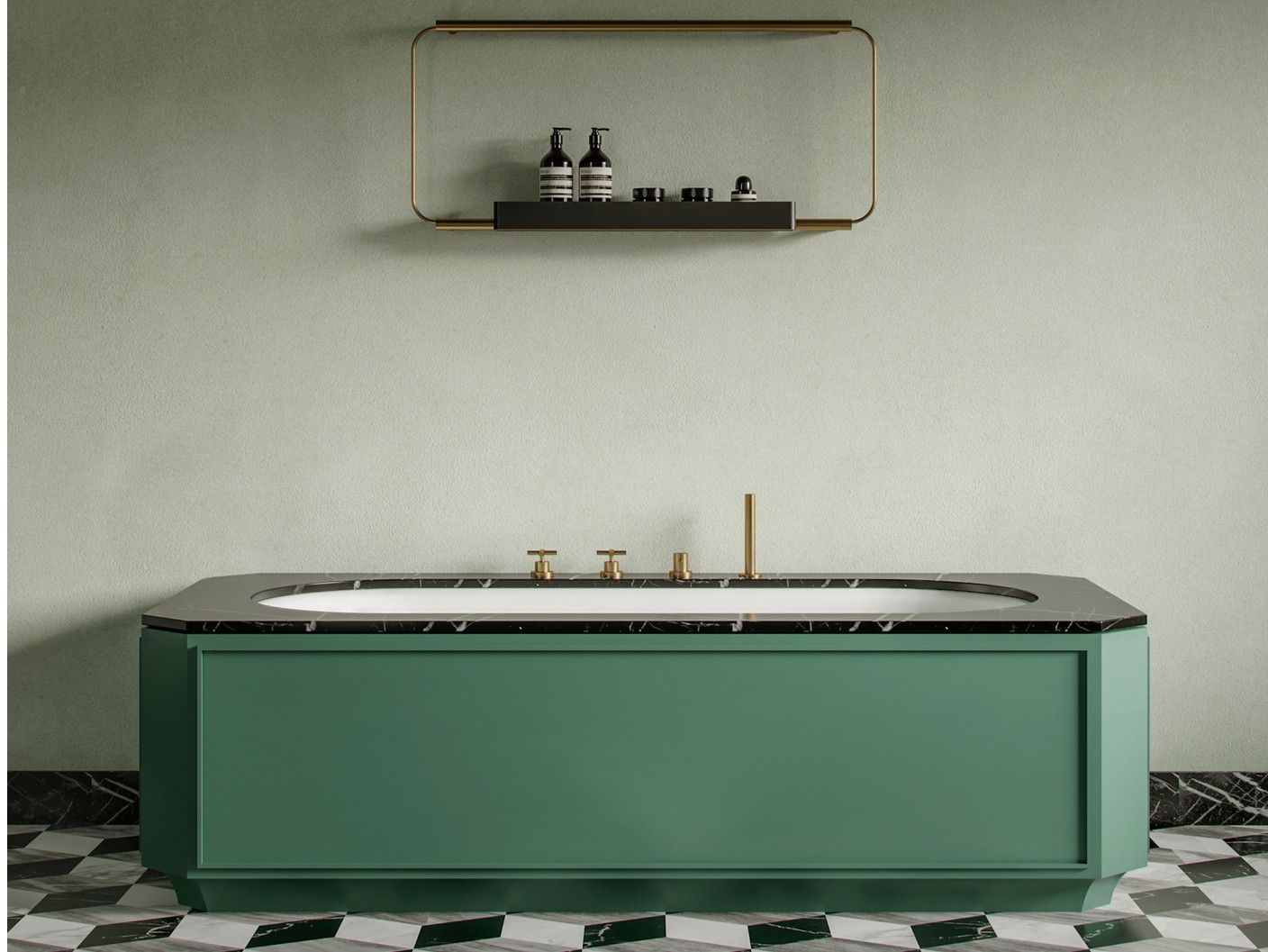 Прямоугольная ванна с корпусом из морской фанеры Ex.T Nostalgia ARCH-00094283