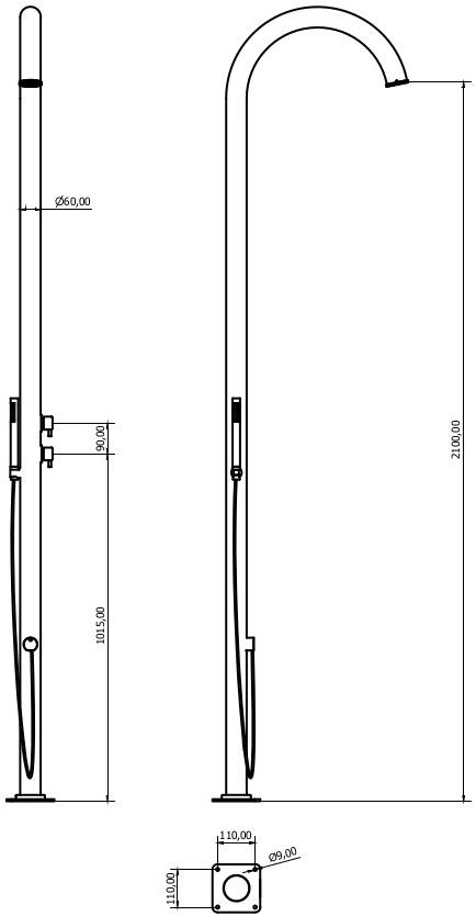 Летний душ / душ для бассейна из нержавеющей стали Santreyd sun-id-1440354 - Вид №4