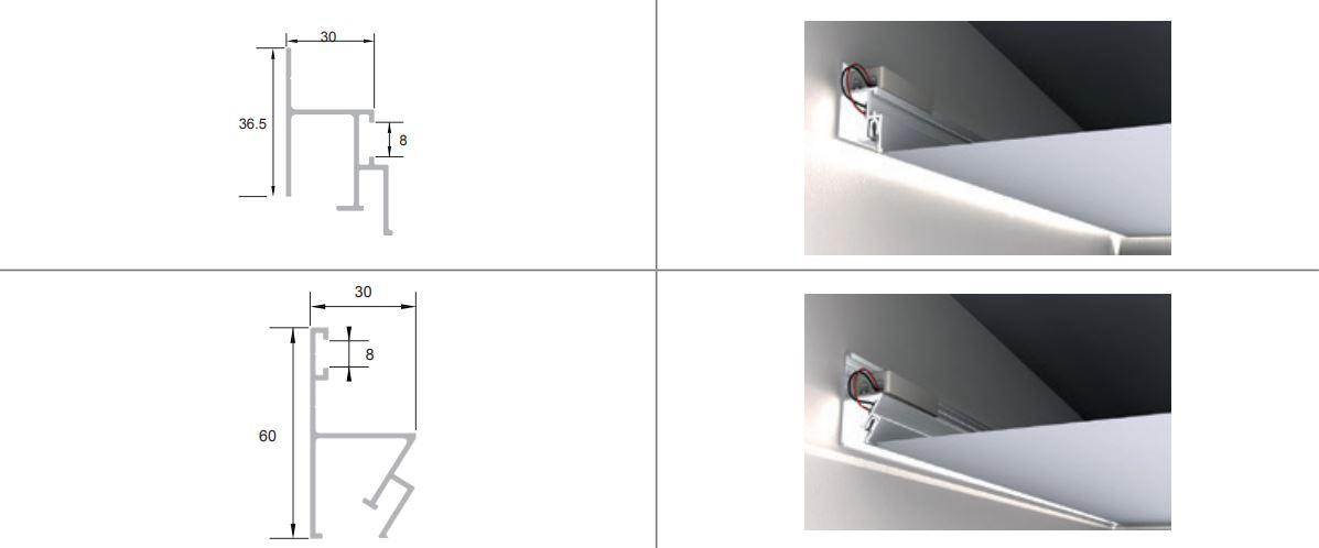 BARRISOL Алюминиевый потолочный линейный световой профиль sun-id-1387257 - Вид №6