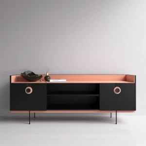 Тумба под телевизор черная Lago BRAGIN DESIGN LIVING 00-3974643 Черный