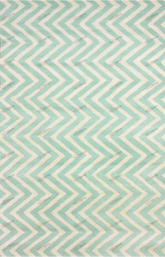 Ковер Zig Zag светло-голубой 3 4 м DOLLY CAPRETS ДИЗАЙНЕРСКИЕ, ЗИГ ЗАГ 015224 Белый;голубой 