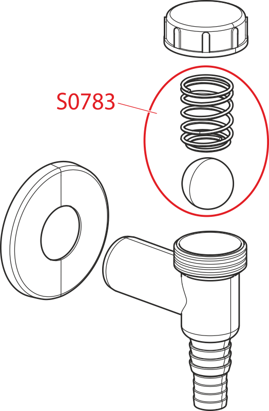 Сифон для стиральной машины наружный, белый ALCAPLAST APS2 - Вид №2