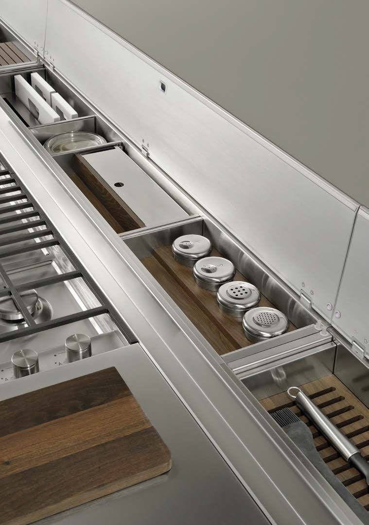 Стеклянная линейная кухня ERNESTOMEDA Icon ARCH-00044170 - Вид №3