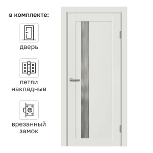 МАРИО РИОЛИ Межкомнатная дверь Сиена В с матовым стеклом 90x200 см 89397491