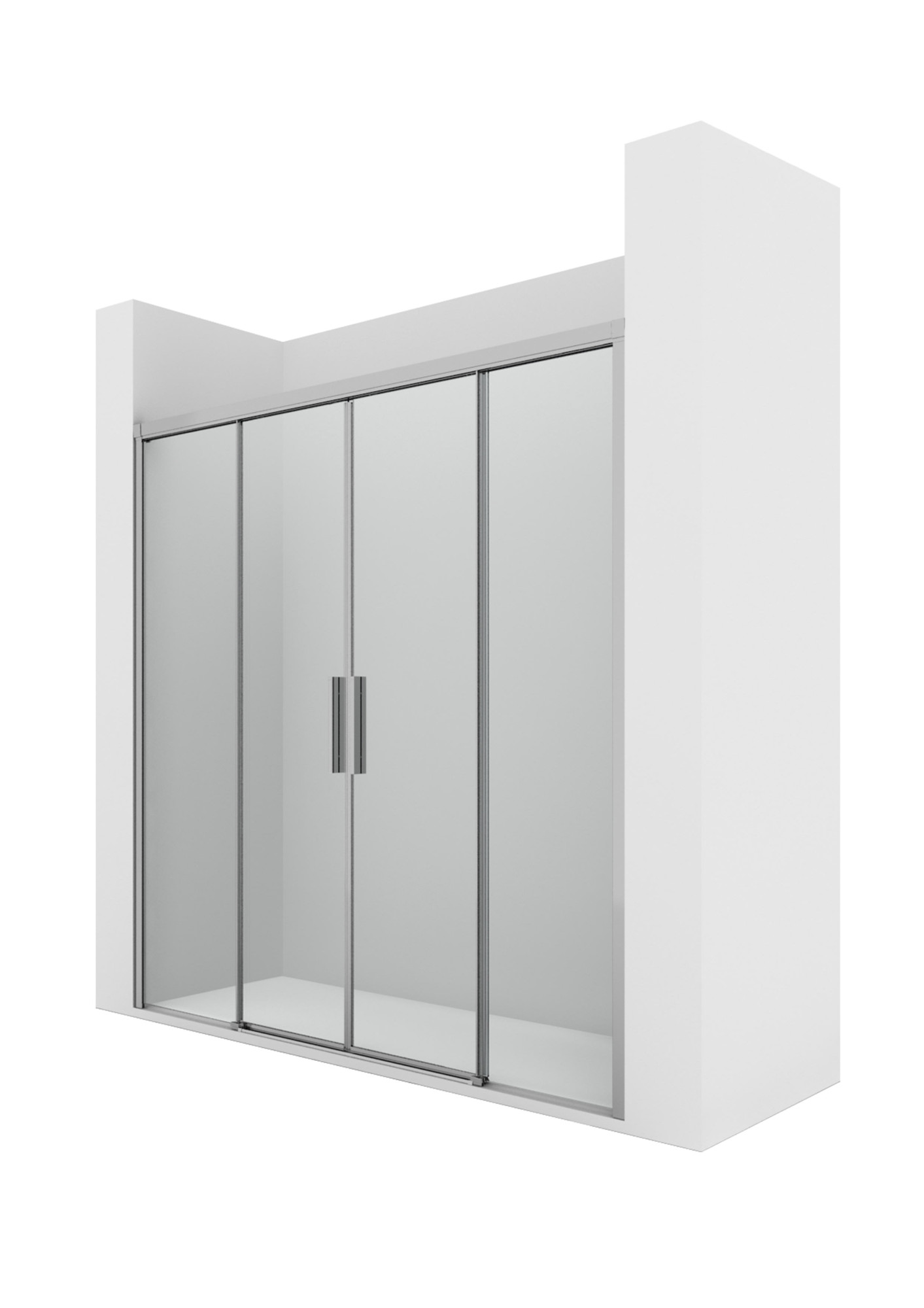 AM276......... L4-E - Душевая панель с 2 раздвижными панелями + 2 стационарными панелями ROCA Fusion