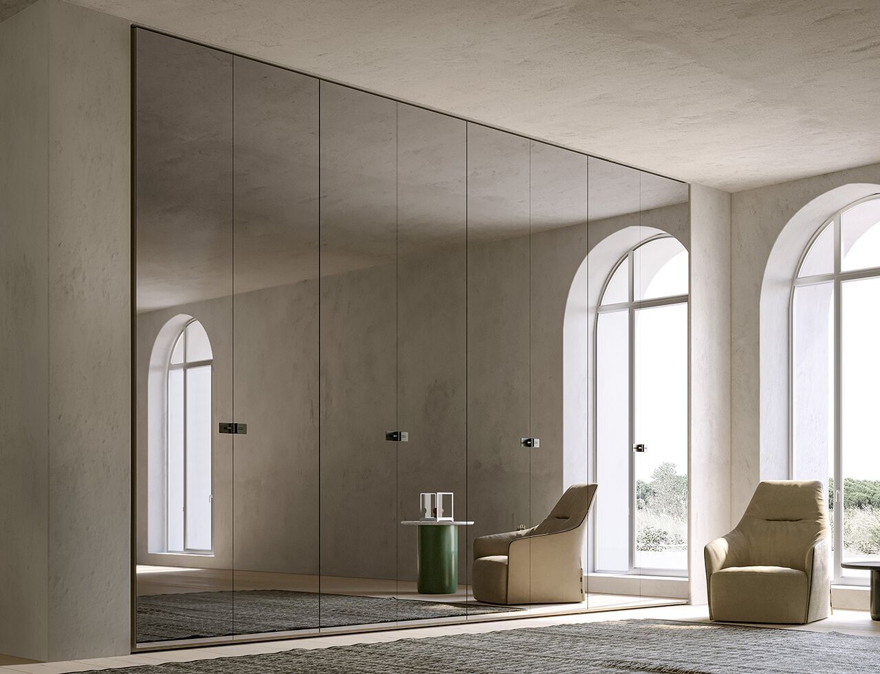 Модульный шкаф из зеркального стекла Adok ателье ARCH-00031863 - Вид №1