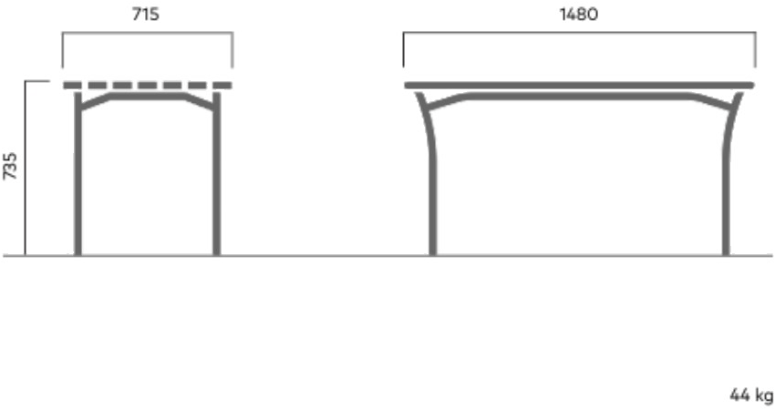VESTRE Прямоугольный стол для общественных мест из стали и дерева Parc sun-id-1404950 - Вид №6