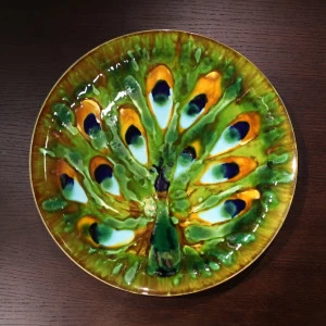 Декоративное блюдо "Павлин"