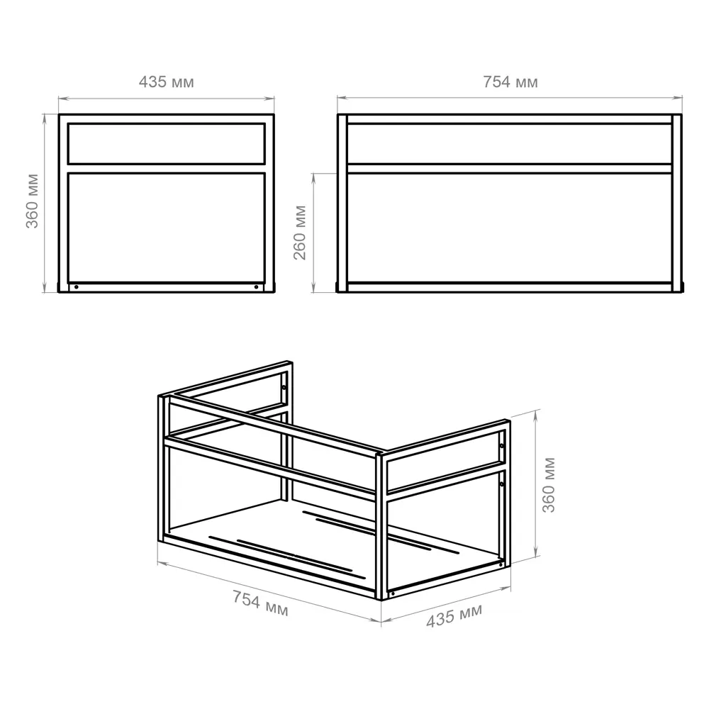 KONSENSA Бруклин — подвесная опора для раковины с полкой 89375179 STLM-1449228 - Вид №6