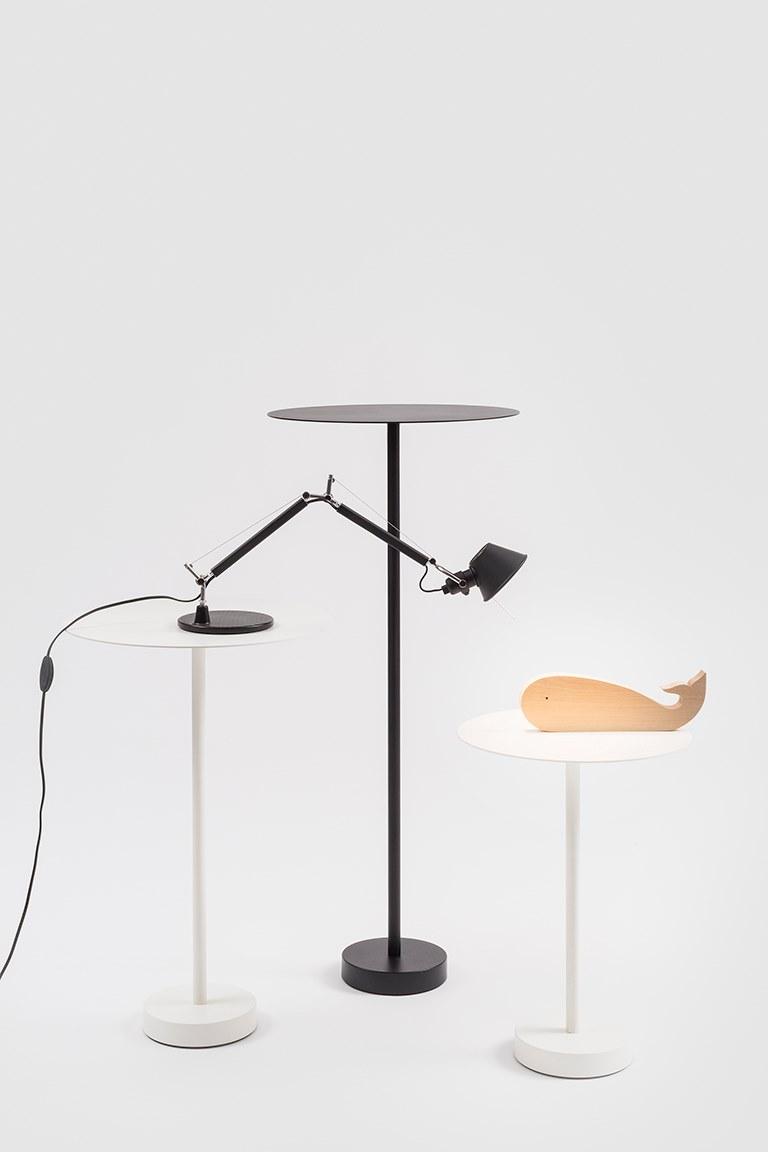 Danese Milano Круглый высокий журнальный столик из окрашенного металла Bincan sun-id-1419527 - Вид №3