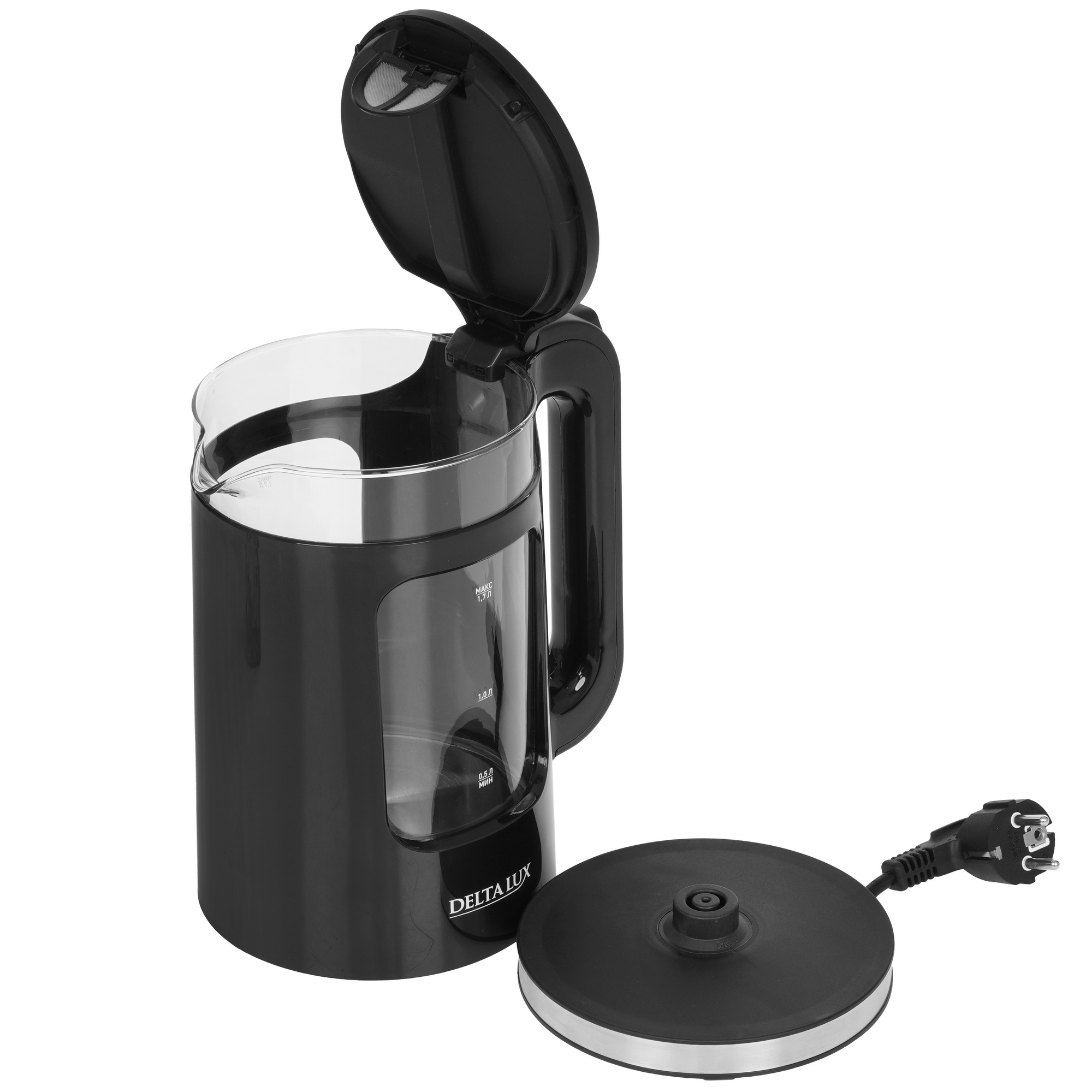 9211949 Электрочайник Delta Lux DE-1017 черный STDN-0149430 - Вид №4