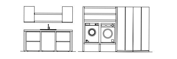 Модульный шкаф для белья Ideagroup пространство-время ARCH-00115490 - Вид №3