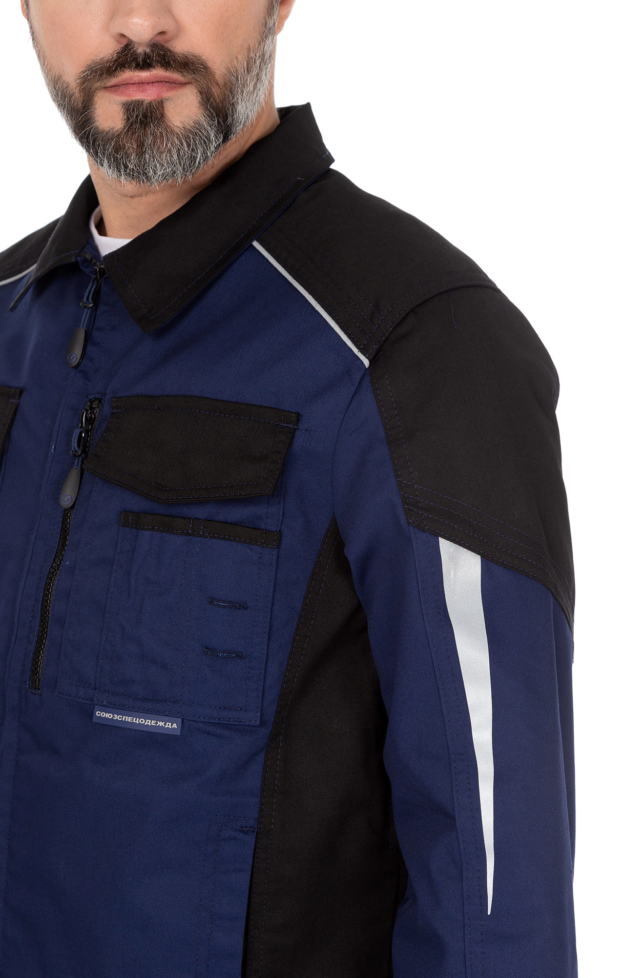 70051 Костюм  NEW темно-синий с черным STATUS  Летняя спецодежда  размер 64-66/182-188  - Вид №24