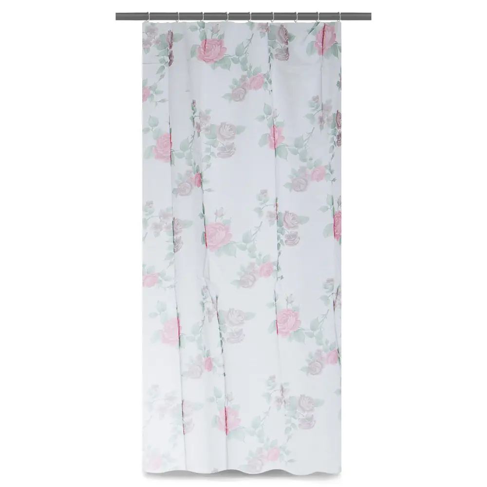 Тюль на ленте для кухни «Роза» 140х180 см цвет красный WITERRA STLM-2191655