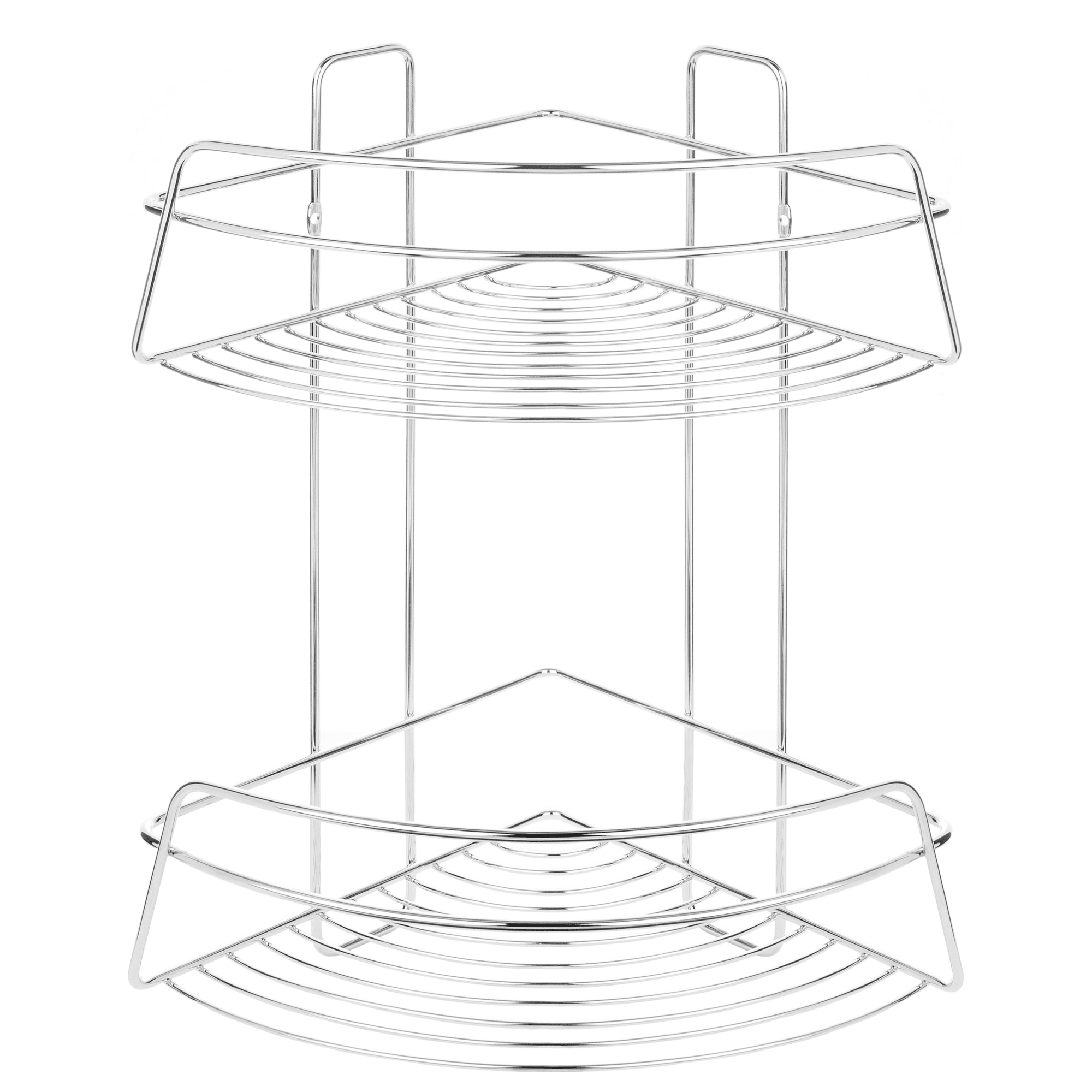 82484978 Полка двухъярусная угловая 22х22х37.5 см цвет хром Модилус Santreyd 