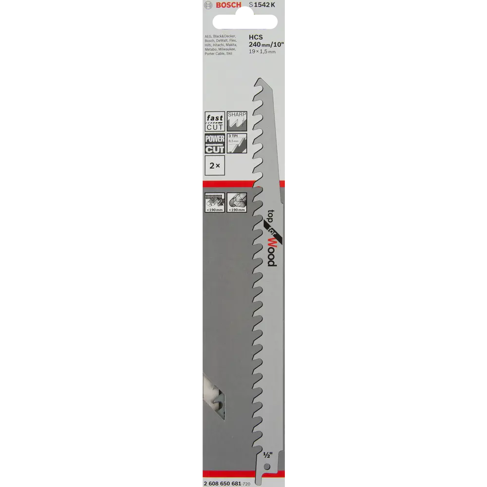 Пилка по дереву Bosch Top For Wood S 1542 K 80158987 STLM-2044714 BOSCH PROFESSIONAL  - Вид №3