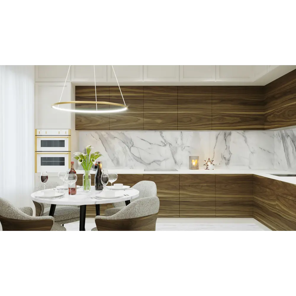 Стеновая панель Calacatta Shaded 240x0.4x60 см АКП цвет белый 89199603 STLM-2118729 ALUMOART  - Вид №3