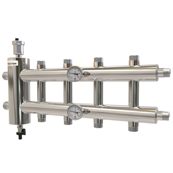 Купить Распределительный коллектор с гидрострелкой 85 кВт, 5 контуров Прокситерм GSK325 - Вид №1