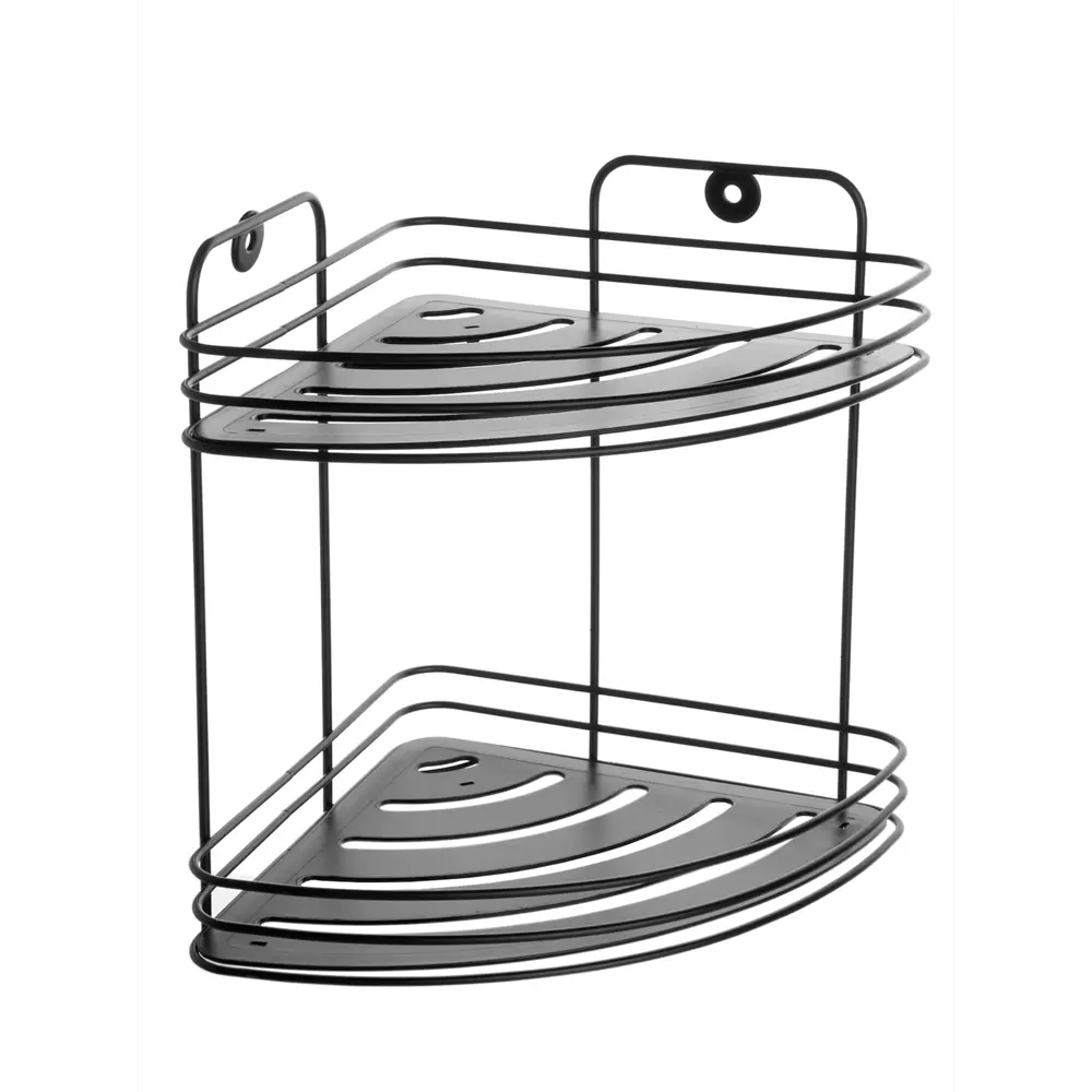 Полка угловая Raindrops Black W7256 2 яруса 20x20x23.5 см STLM-2158507