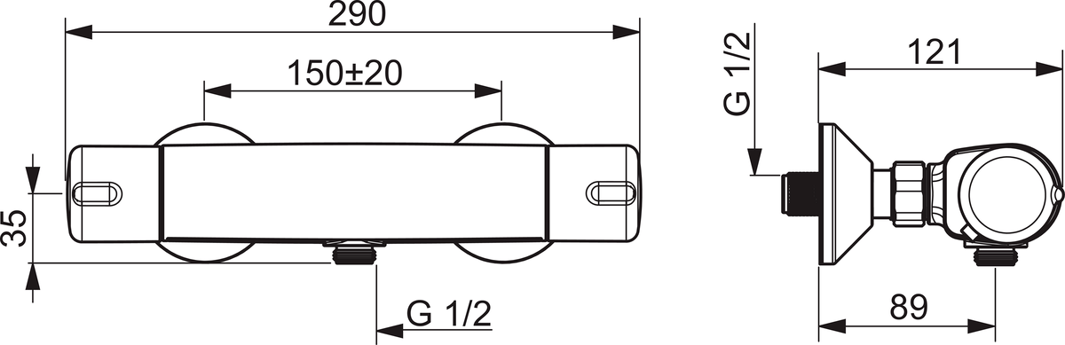 Oras 7470X Смеситель для душа 7470X Nova Хром  - Вид №4