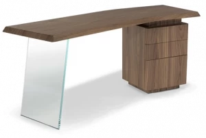 Natuzzi Стол из орехового дерева с ящиками Phantom