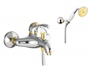 47CO5104 Смеситель для ванны , хром-золото Fiore JAFAR