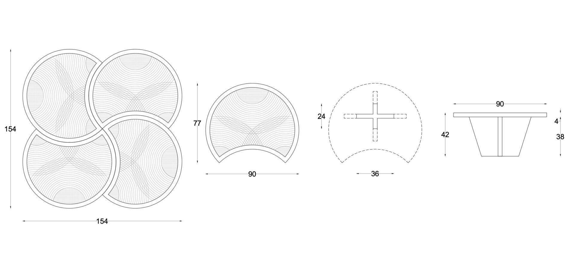 Каменный журнальный столик serena Pistore Marmi Shibumi ARCH-00113436 - Вид №3