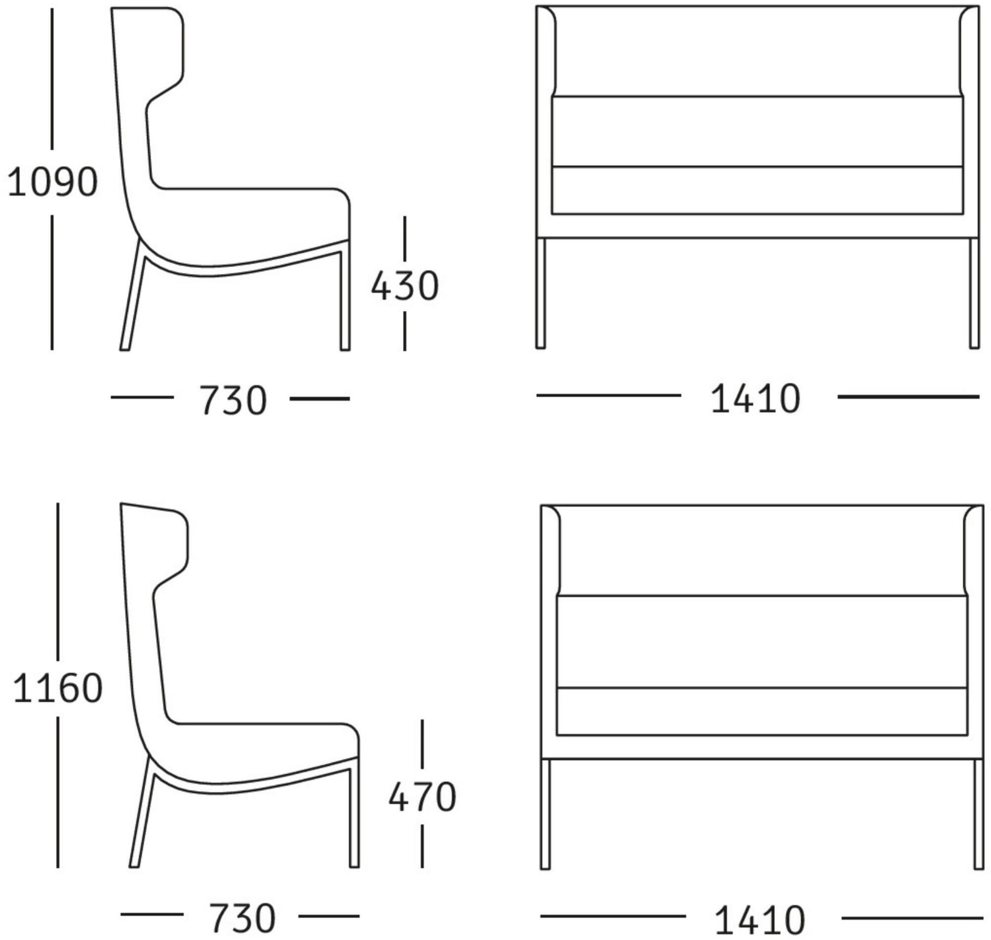 ROSSIN Диван из ткани с высокой спинкой Aris sun-id-1504236 - Вид №4