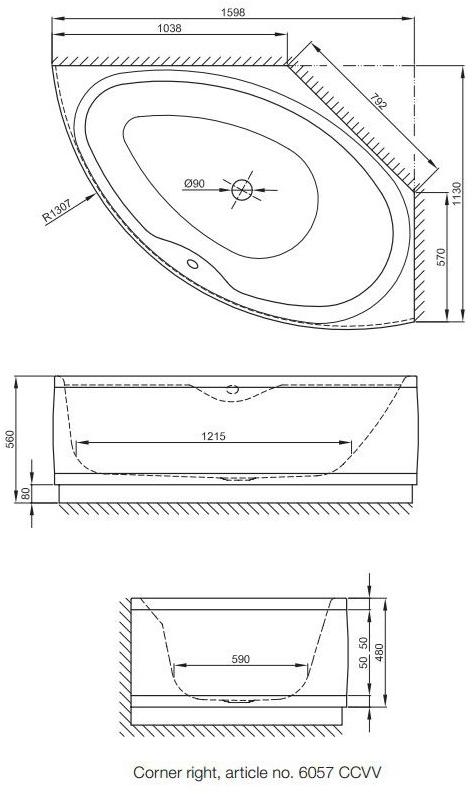 Bette Угловая ванна из эмалированной стали  6056/  - Вид №3