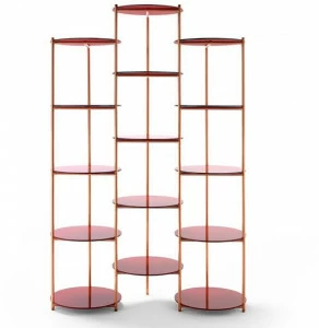 EPÒNIMO Открытый медный книжный шкаф со стеклянными полками Long playing Lp002