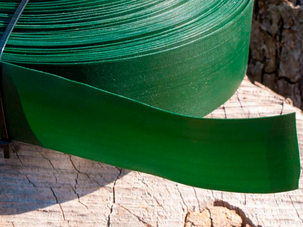 Заборная лента зелёная 48 мм ГеоПластБорд GPBST-177 - Вид №2