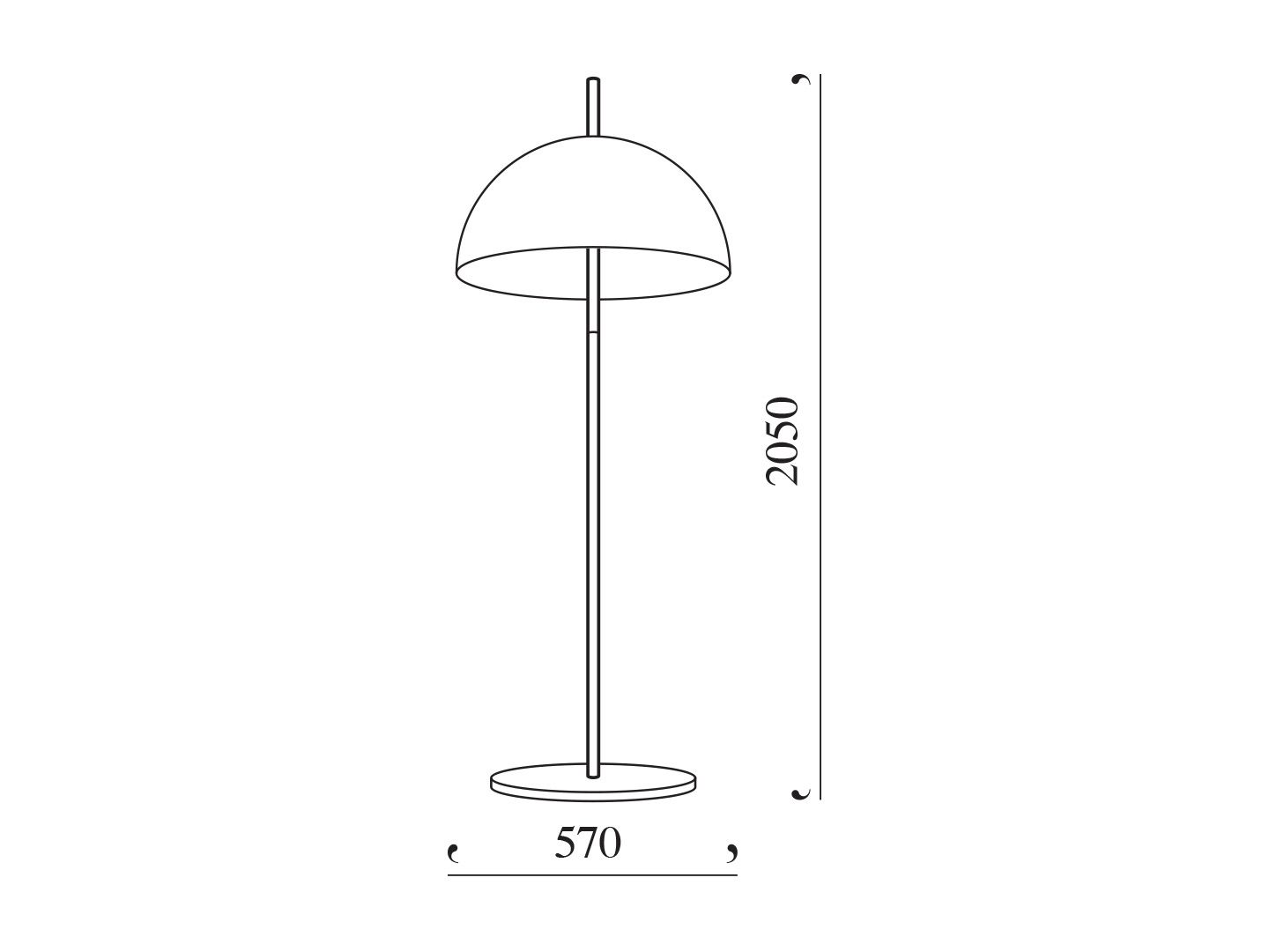 Торшер ручной работы с золотым листом Mammalampa The Queen ARCH-00075730 - Вид №3