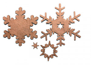 009654 Заготовка для декорирования Декоративный элемент из МДФ №10 "Снежинка" 4шт. Чип-Арт