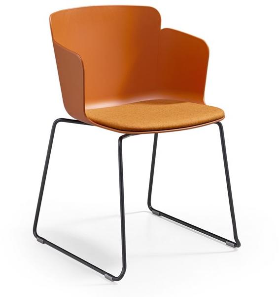 Midj Полипропиленовый стул с салазками и подлокотниками Calla sun-id-1472578 - Вид №1