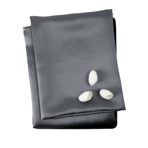 Наволочка princess77silver, 70x70 см, шелк, 1шт, цвет серебристый SILK MANUFACTURE