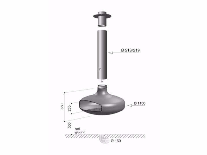 Вращающийся центральный декоративный камин Focus creation Domofocus ARCH-00068737 - Вид №2