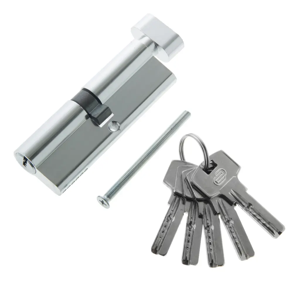 Цилиндр Standers ключ/вертушка 45х45 хром, TT-CAB826 17263843 STLM-2071677  - Вид №1
