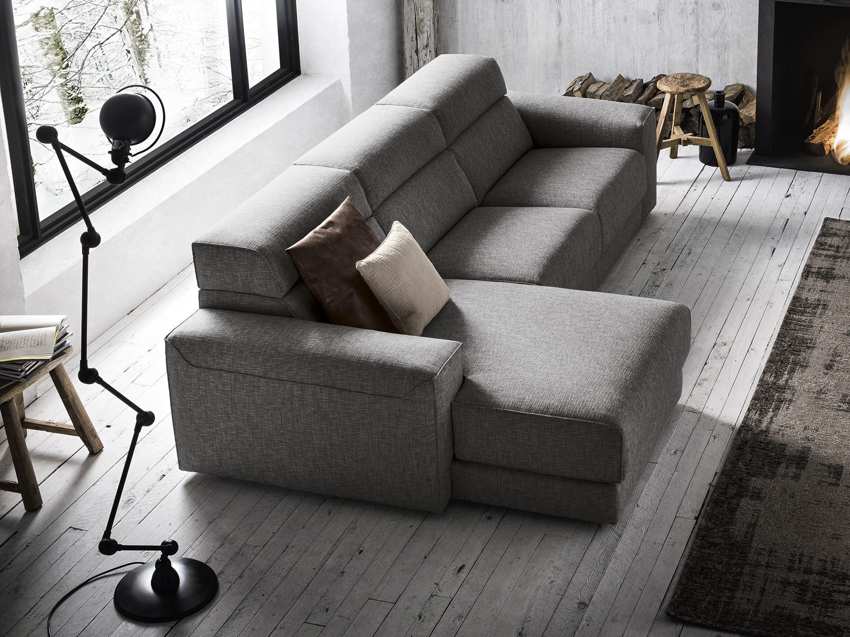 Тканевый диван с полуостровом Felis Softliving ARCH-00139671